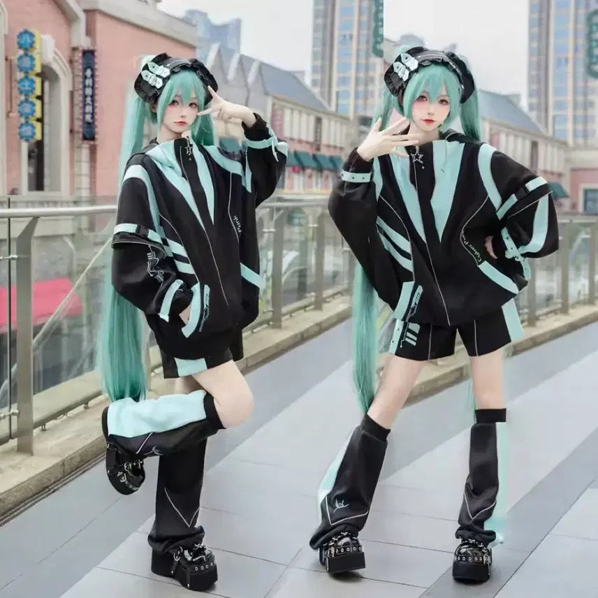 [BUNJANG] Hatsune Miku Cyberpunk Jersey Full Set / 레어코스! 하츠네미쿠 사이버펑크 서브컬쳐 져지 풀세트ㅣ보컬로이드 고전 미소녀