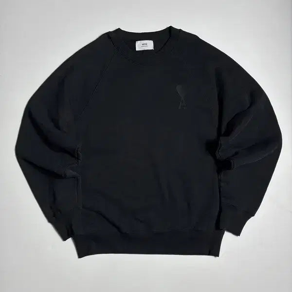 [BUNJANG] AMI Black Heart Logo Cotton Sweatshirt XL / 아미 AMI 블랙 하트 로고 코튼 맨투맨 R3145
