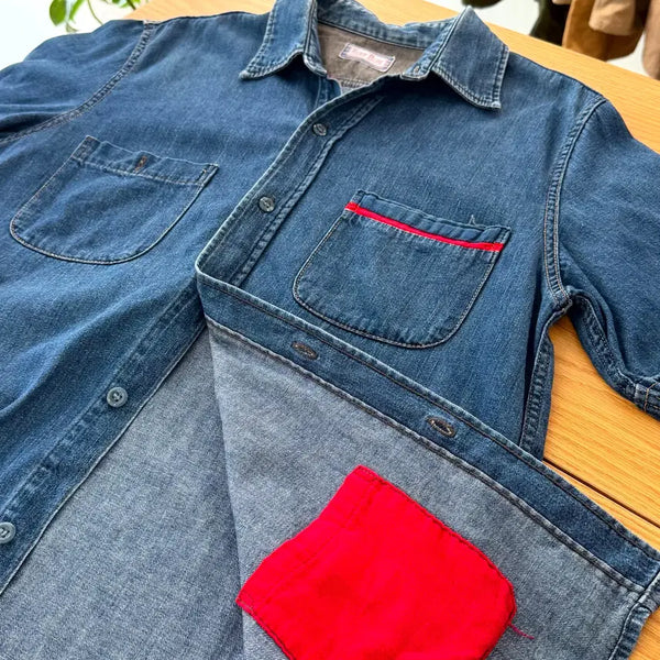[BUNJANG] Blue Blue Japan Denim Pocket Shirt / Blue Blue Denim Pocket Shirt (Made In Japan)