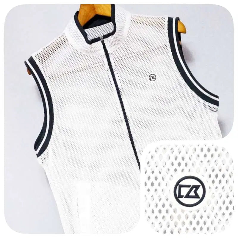 [BUNJANG] Cutter & Buck White Golf Zip-Up Vest Women's 100 / 커터앤벅 화이트 골프 집업 베스트 여성100