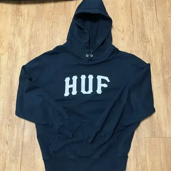 [BUNJANG] HUF Navy Hoodie / 허프 네이비 후드티