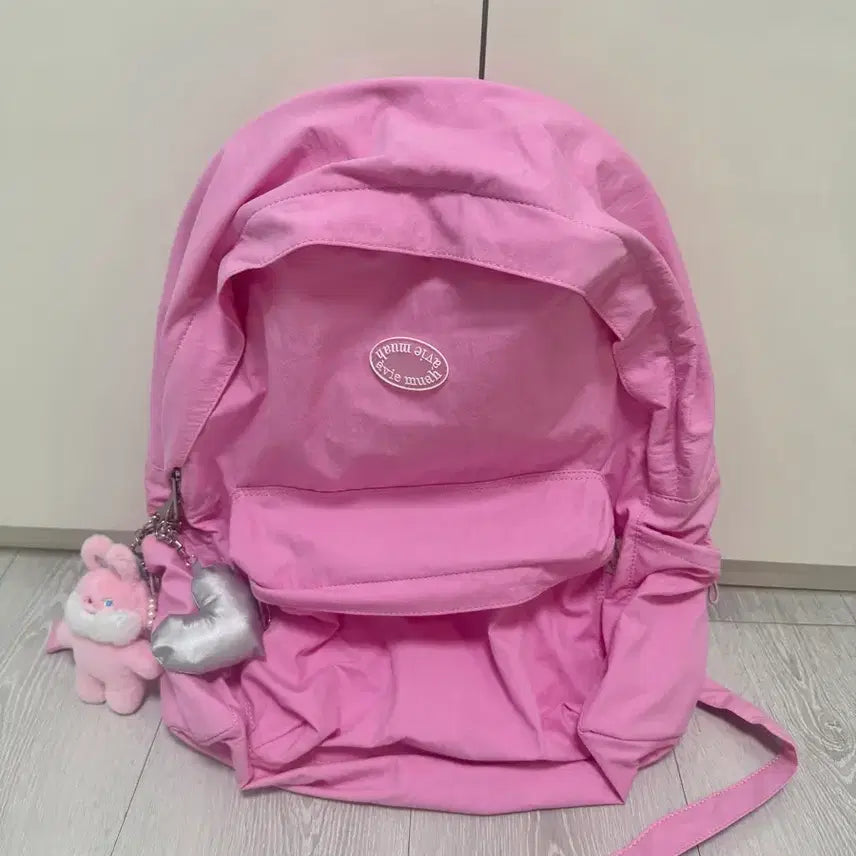 [BUNJANG] Abimua Tuto Logo Backpack Pink / 아비에무아 뚜또 로고 백팩 핑크