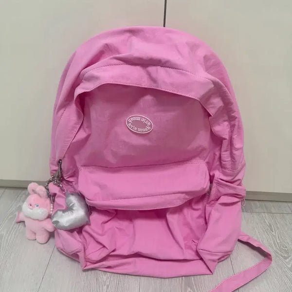 [BUNJANG] Abimua Tuto Logo Backpack Pink / 아비에무아 뚜또 로고 백팩 핑크