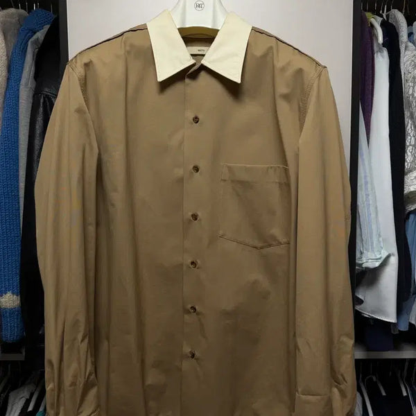 [BUNJANG] Recto Color-Block Collar Shirt L / 렉토 배색칼라 셔츠 L