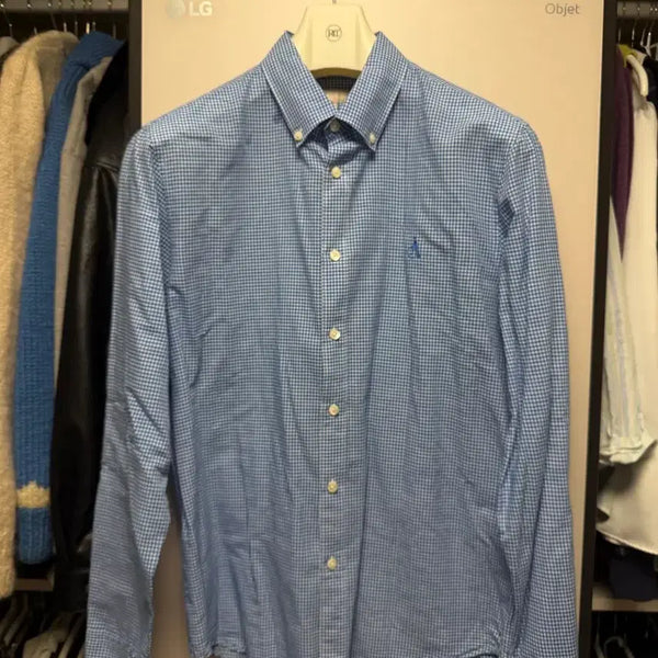 [BUNJANG] Beanpole Check Shirt Blue / 빈폴 체크셔츠 블루