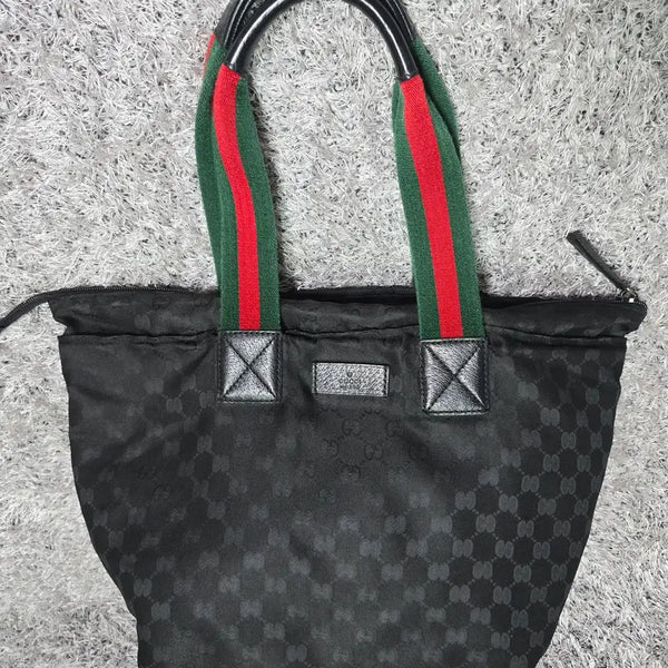 [BUNJANG] Gucci GG Canvas Web Tote Bag (Large) / 구찌 GG 캔버스 웹 토트백 L