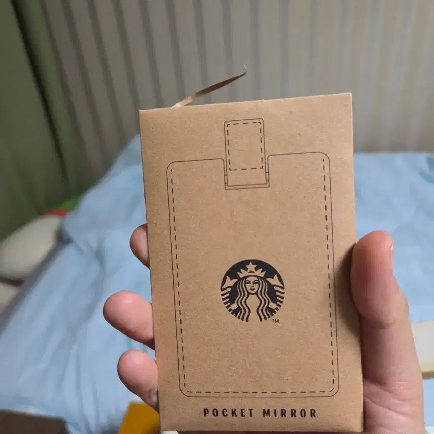 [BUNJANG] Starbucks Pocket Card Holder Mirror Blue / 스타벅스 포켓 카드지갑 거울 블루