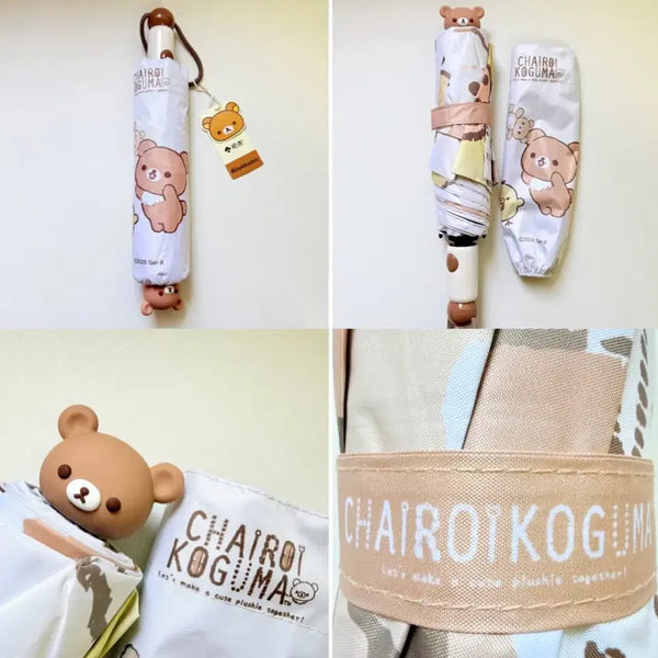 [BUNJANG] Rilakkuma 3-Section Folding Automatic Umbrella / 리락쿠마 3단 접이식 자동 양우산