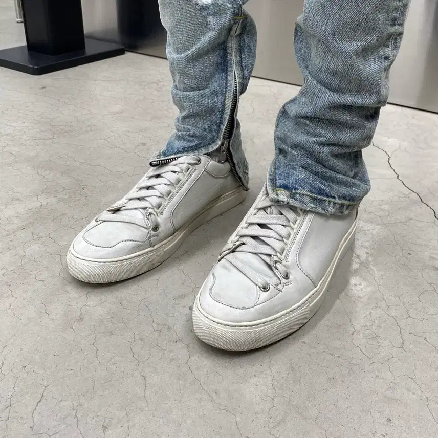 [BUNJANG] Kris Van Assche Solid Leather Sneakers / 크리스 반 아쉐 솔리드 레더 스니커즈