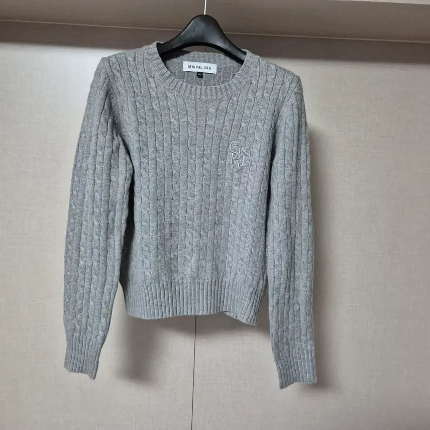 [BUNJANG] General Idea Women's Cable Pullover Knit Grey / XS)제너럴아이디어 여성 케이블 풀오버 니트