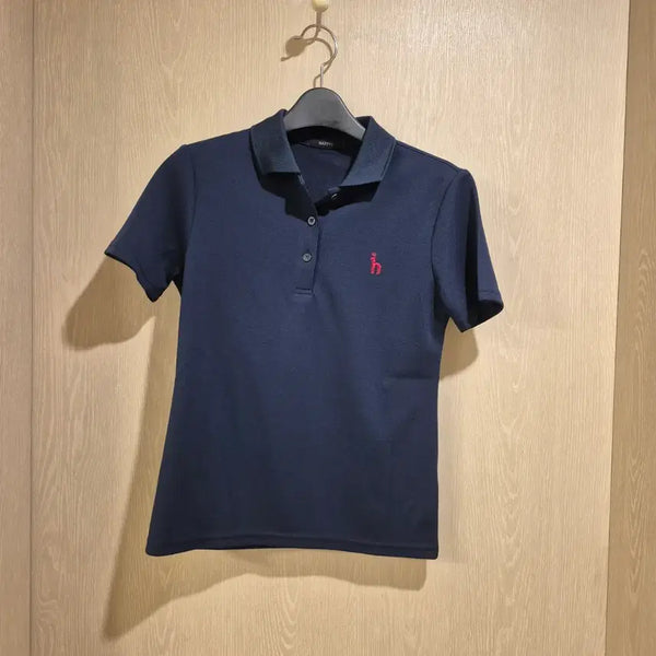 [BUNJANG] Hazzys Women's Navy Short-Sleeve Polo Shirt Size 55 / 헤지스  여성 반팔 카라티 네이비사이즈55