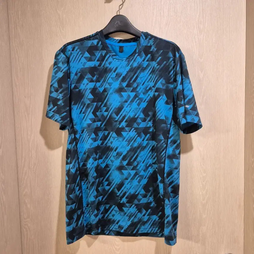 [BUNJANG] Men's Short Sleeve T-Shirt Blue Pattern Size L / 남성용 반팔 티셔츠 블루 패턴사이즈L