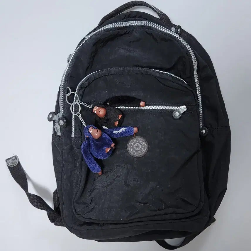 [BUNJANG] Kipling Vintage Gorilla Black Seoul Backpack / 키플링 빈티지 고릴라 블랙 서울 백팩 가방