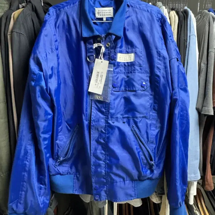 [BUNJANG] Maison Margiela Nylon Logo Tab Biker Bomber Jacket / 마르지엘라 나일론 로고탭 바이커 봄버 자켓