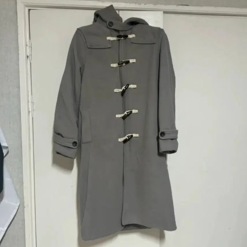 [BUNJANG] Gray Duffle Coat / 떡볶이 코트 롱코드 회색코트