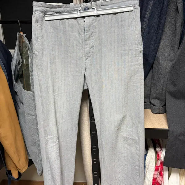 [BUNJANG] RRL Striped Woven Cotton Pants (Size 31/30) / 더블알엘 스트라이프 우븐 팬츠 31/30