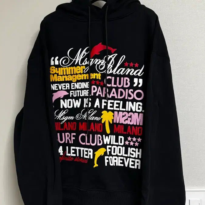 [BUNJANG] MSGM Logo Hoodie Black L / MSGM 후드티