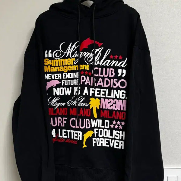 [BUNJANG] MSGM Logo Hoodie Black L / MSGM 후드티