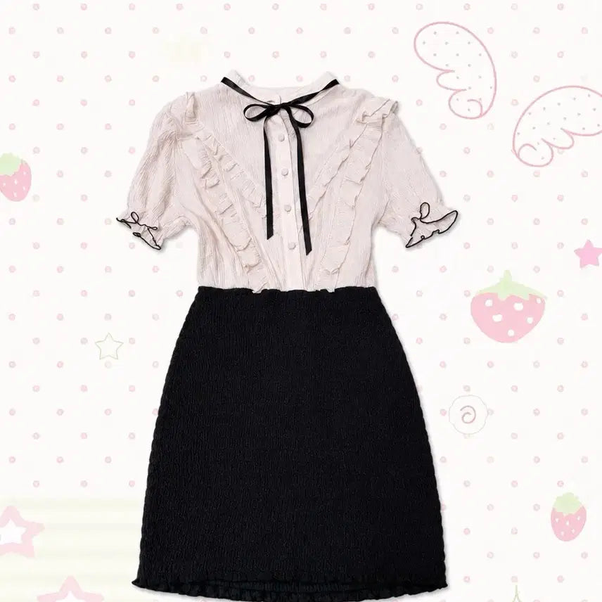 [BUNJANG] eatme Pink Ribbon Dress / eatme 핑크 리본 원피스 히메갸루 히메카지 로걀 러블리 엑시즈팜 리즈리사
