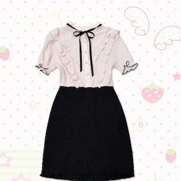 [BUNJANG] eatme Pink Ribbon Dress / eatme 핑크 리본 원피스 히메갸루 히메카지 로걀 러블리 엑시즈팜 리즈리사