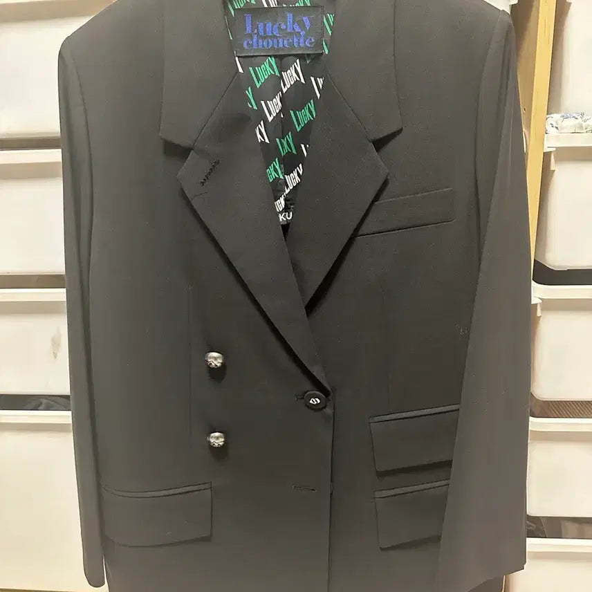 [BUNJANG] Lucky Chouette Black Suit Set / 럭키슈에뜨