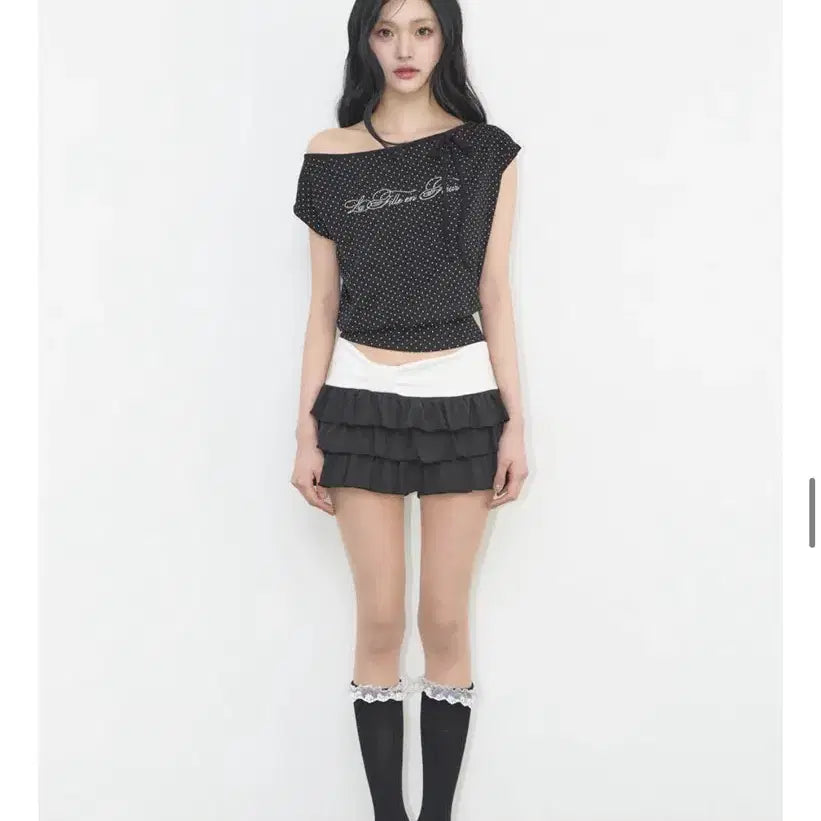 [BUNJANG] Illigo Skirt Pants (Black, Size S) / 일리고 스커트 팬츠 블랙 S 1회착용 (86000원)