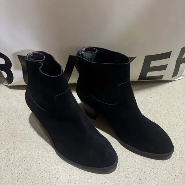 [BUNJANG] Morgan Black Suede Chelsea Boots / 모르간 블랙 스웨이드 첼시 부츠