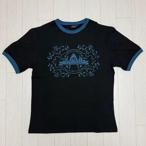 [BUNJANG] Akame Stamp Ringer Top T-Shirt / 아캄 스탬프 링거 탑 티셔츠