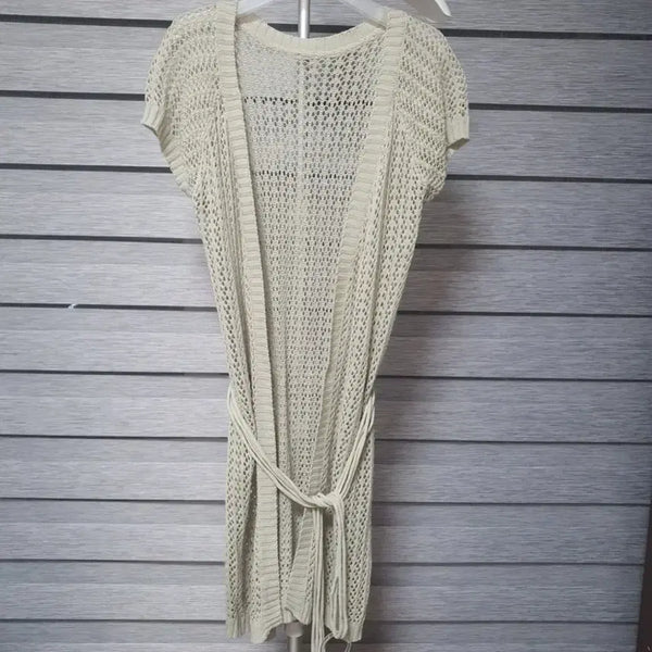 [BUNJANG] Knit Short Sleeve Cardigan / 연카키 니트 반팔 가디건