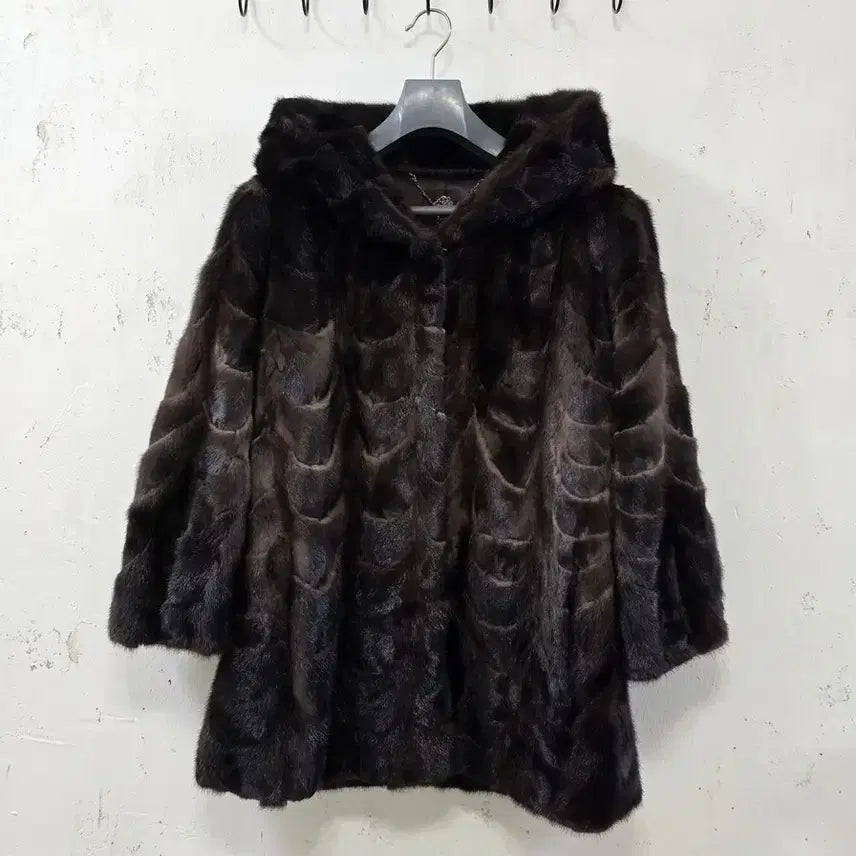 [BUNJANG] SI Mink Hooded Coat / SI 밍크 후드 코트 66