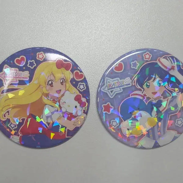 [BUNJANG] Aikatsu! Ichigo Aoi Ran Mari Sanrio Can Badges Bundle Set / 급전 할인) 아이카츠 아이엠스타 이치고 아오이 라임 마린 산리오 캔뱃지 일괄