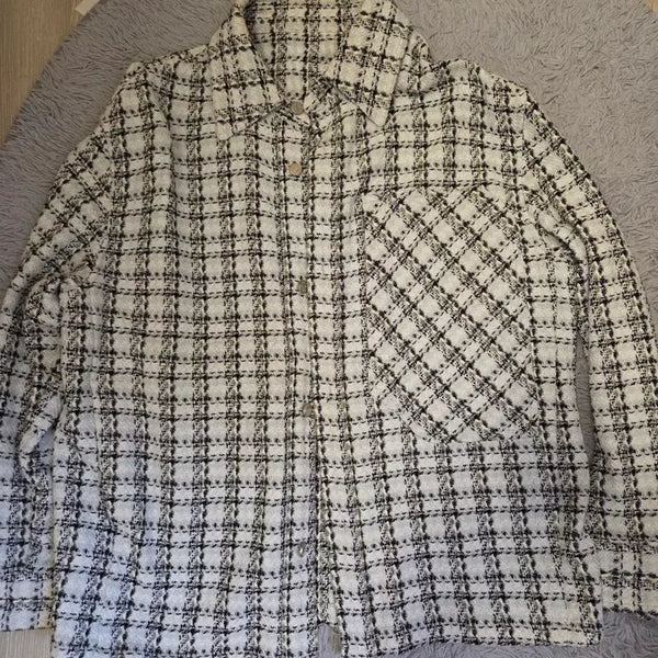 [BUNJANG] System Homme Authentic Tweed Oversized Shirt Jacket Size 100 / 시스템옴므 정품 트위드 오버핏 셔츠자켓 100사이즈