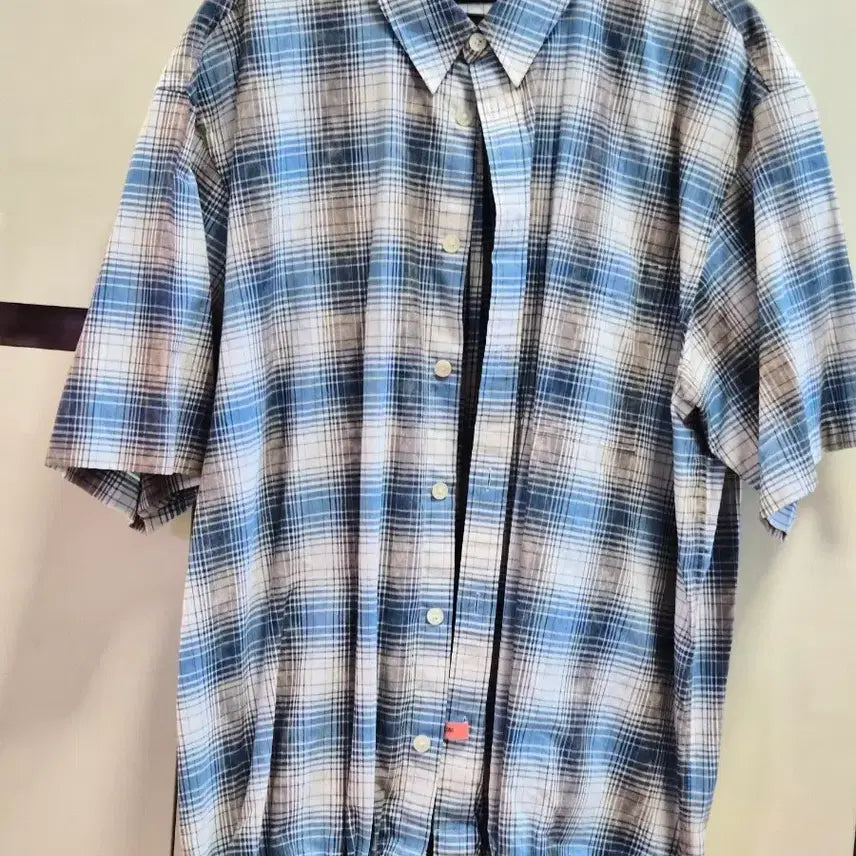 [BUNJANG] Customellow Check Short Sleeve Shirt / 커스텀멜로우 반팔셔츠