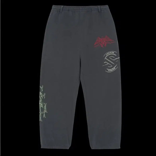 [BUNJANG] Insane Garage Graphic Sweatpants Black / 인세인 개러지 그래픽 스웻팬츠 블랙