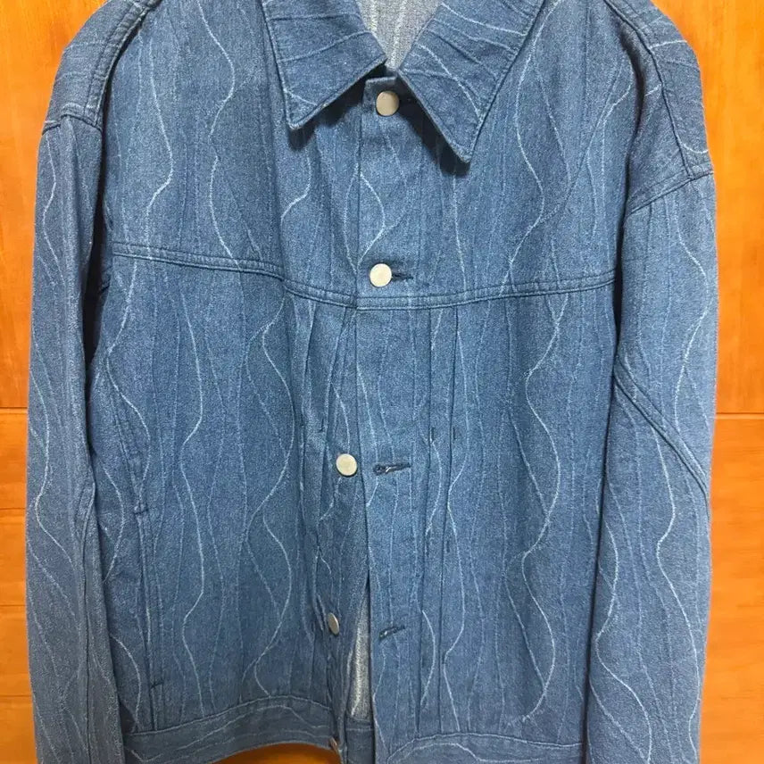 [BUNJANG] Beslow Denim Jacket with Wave Pattern / 비슬로우 데님자켓