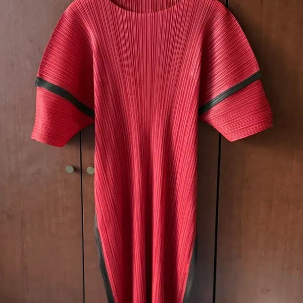 [BUNJANG] Pleated Dress Red / 플리츠 원피스 레드