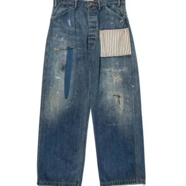 [BUNJANG] Bowwow LAPD Prisoner Denim PT AGING Jeans (L) / 바우와우 bowwow LAPD PRISONER DENIM PTAGING