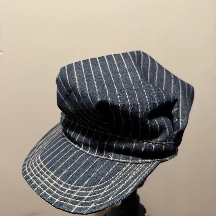 [BUNJANG] Denim Stripe Work Cap / 데님 스트라이프 워크 캡