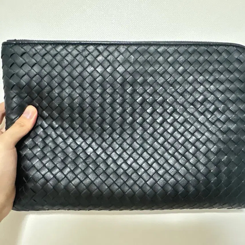 [BUNJANG] Bottega Veneta Intrecciato Weaving Clutch Bag Black / 보테가베네타 클러치 블랙
