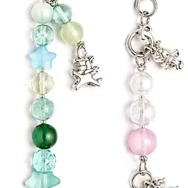 [BUNJANG] Handmade Beaded Strap Keychain Set / 핸드메이드 비즈 스트랩 키링