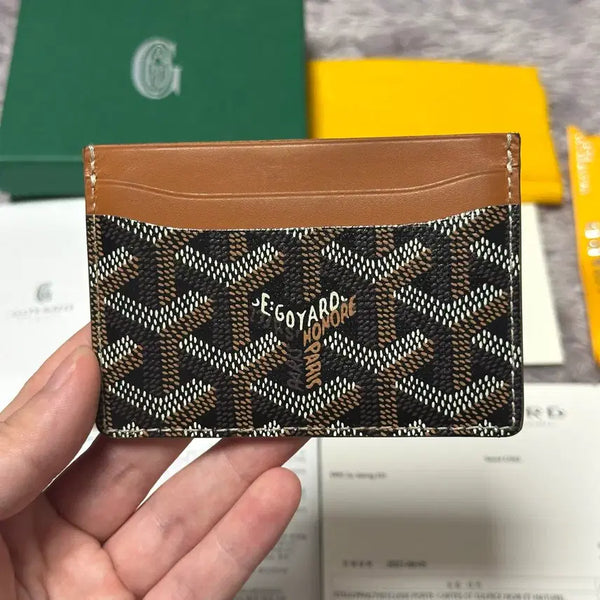 [BUNJANG] Goyard Saint Pierre Card Holder Black Tan / [풀구성] 고야드 생쉴피스 카드지갑 블랙탄