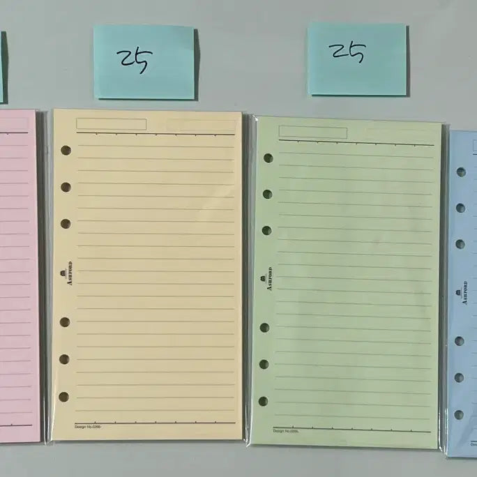 [BUNJANG] Ashford A6 6-Ring Binder Colored Lined Paper (6.5mm) / 애쉬포드 A6 6공 다이어리 컬러 유선 6.5mm 속지