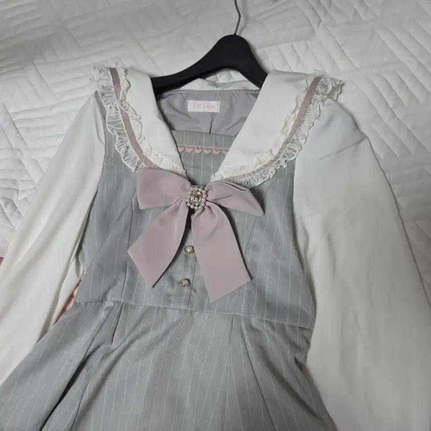 [BUNJANG] LIZLISA Sailor Setup Set Gray / 급전) 리즈리사 긴팔 세일러 셋업 그레이 양지뢰 양산형 지뢰계