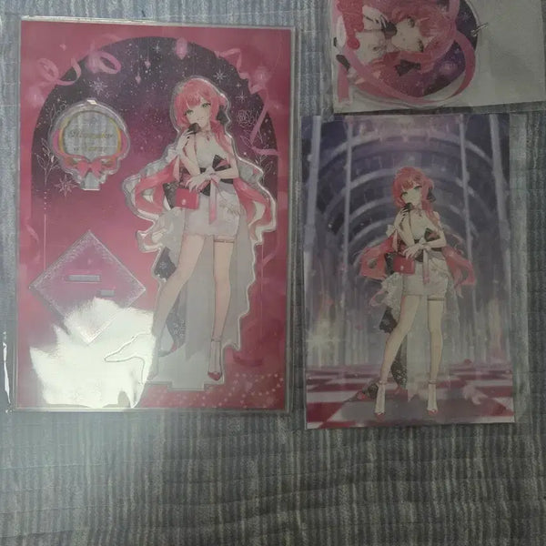 [BUNJANG] Stellive Hanako Nana 3rd Anniversary Acrylic Stand, Keyring & Postcard Set / 스텔라이브 하나코 나나 3주년