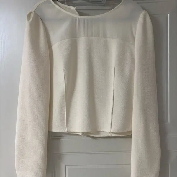 [BUNJANG] It MICHAA Ivory Blouse Size 66 New / 잇미샤 아이보리 블라우스 66 새제품