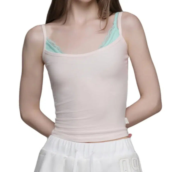 [BUNJANG] Kleesier Summer Breeze Layered Sleeveless Pink / 클리시어 썸머브리즈 레이어드 슬리브리스 핑크 Summer breeze layered sleeveless, Pink
