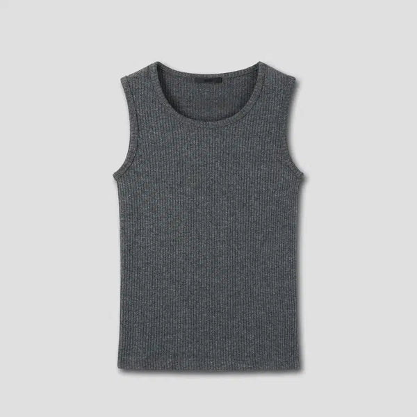 [BUNJANG] Divein Ribbed Sleeveless Top Charcoal Size 4 / 다이브인 유니폼 슬리브리스(나시) 차콜 4사이즈 새상품