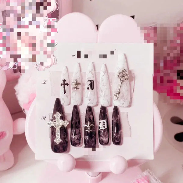 [BUNJANG] Handmade Nail Tips (Jirai Kei Style) / 지뢰계 양산형 수제네일팁