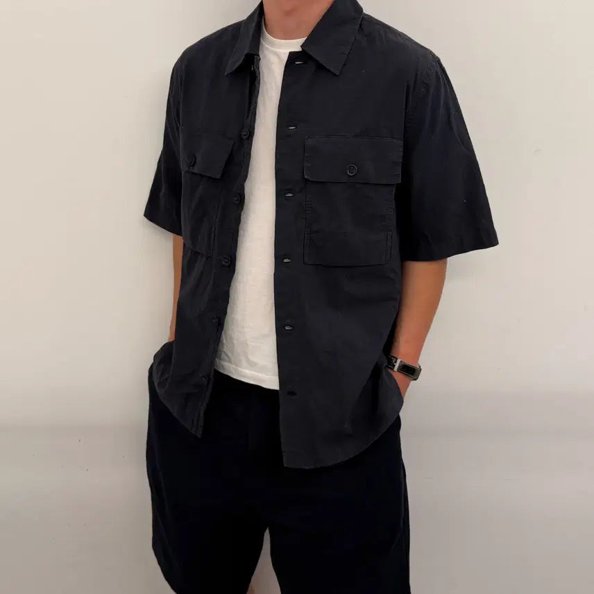 [BUNJANG] COS Ripstop Short Sleeve Shirt M / 코스 립스탑 반팔 셔츠