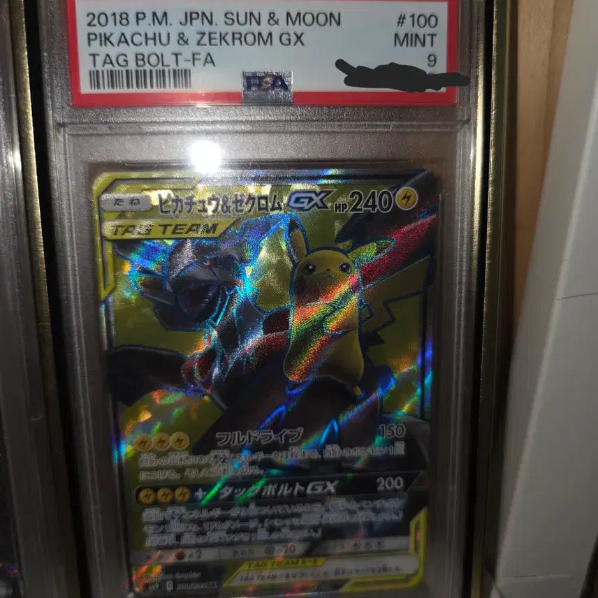 [BUNJANG] Pikachu & Zekrom Tag Team SR PSA 9 / 피카츄 제크로무 태그팀 일판 psa9 판매/교환